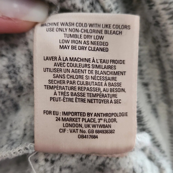 Anthropologie x Saturday Sunday | Cowl Neck Gray Marled Hi-Lo Sweater - Size XS - Picture 13 of 13